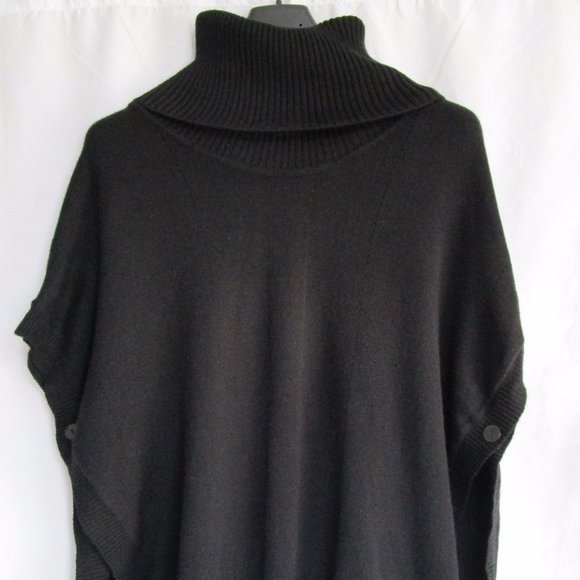 Sisters Women's Ribbed Cowl Neck Poncho Sweater Top NWT - Picture 2 of 5